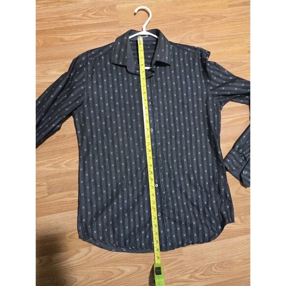 Bugatchi Uomo Shaped Fit Men Long Sleeves Shirt Medium Pre-Owned - Picture 5 of 8